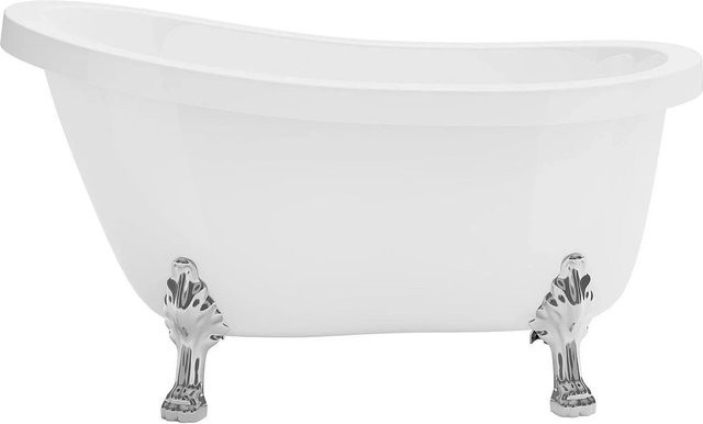 Freistehende Badewanne mit Füßen Vente-unique Nisos, Farbe: Weiß, Länge: 145 cm - Bild 1