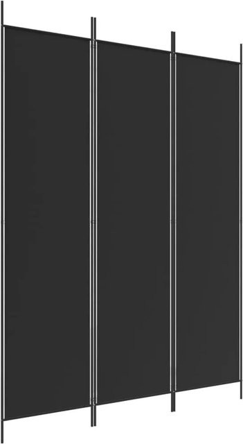 vidaXL 3-teiliger Paravent aus Stoff in Schwarz B/H: 150 x 200 cm - Bild 1