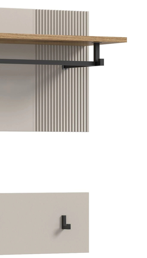 Garderobenpaneel Set Skid von Inn.Furn in Kaschmir und Eiche, Breite: 80 cm - Bild 2