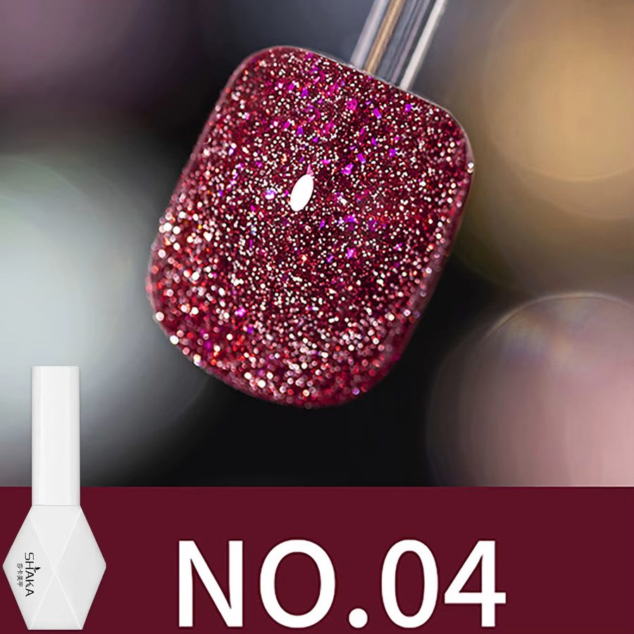 SHAKA Nagellack, Glitzer, 7-Farben-Splitter-reflektierend, Glänzend - Bild 1