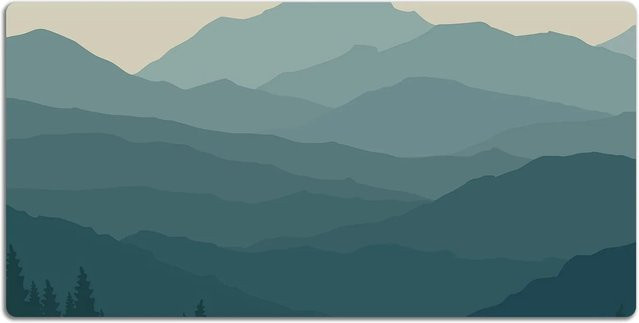 Tulup Schreibtischunterlage Wald Desk Pad Grün B/T: 90 x 45 cm - Bild 1