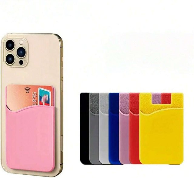 Universeller Silikon-Aufkleber für Telefonkartenhalter als selbstklebende Kartenhülle für Bankkarten, Buskarten oder ID-Karten in Blau, 1-teilig - Bild 1