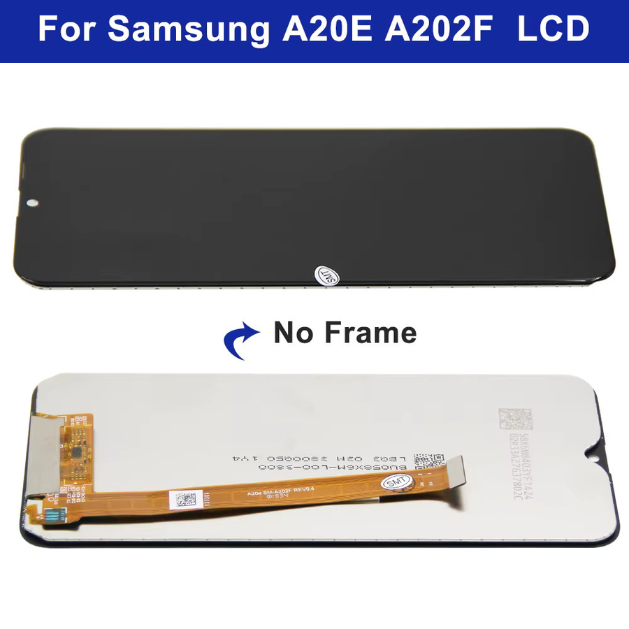 Sinmaytai LCD Display Touchscreen Digitizer Montage mit Rahmen für Samsung Galaxy A20e in Schwarz - Bild 2