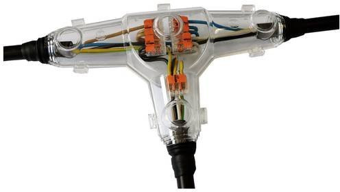 WAGO CellPack 425469 T1/EG/V/W Gießharz-Abzweigmuffe für Kabel-Durchmesser 9 - 22 mm, transparent - Bild 1