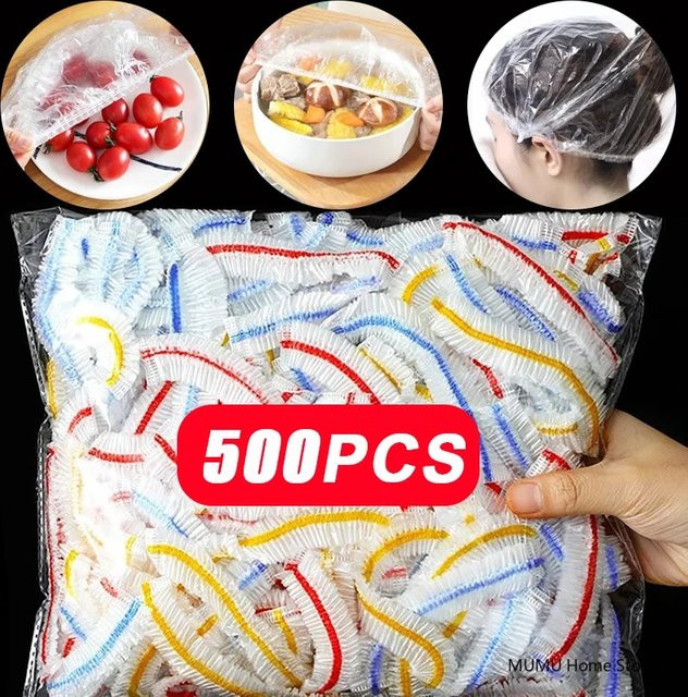 Bunte Einweg-Lebensmittelabdeckungen aus Kunststoff als Frischhaltefolie und Aufbewahrungsbeutel für Obst und Gemüse - Bild 1