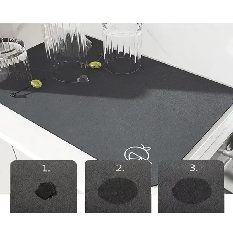 VIKAMA Geschirrabtropfmatte als schnelltrocknende Küchenarbeitsplattenmatte, rechteckig, Breite: 30,0 cm, Tiefe: 20,0 cm - Bild 4