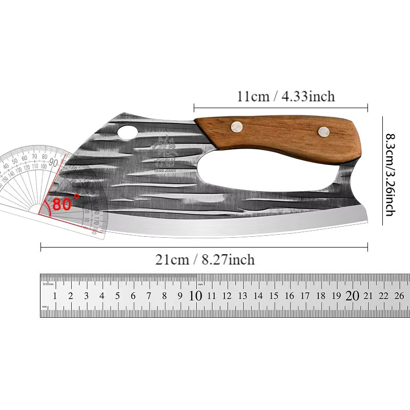Seiko Forged Damen-Kochmesser mit ergonomischem Holzgriff zum präzisen Schneiden von Gemüse und Fleisch - Bild 5