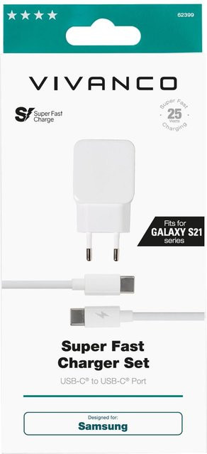 Samsung Super Fast Charger 25W USB-C Schnellladeset in Weiß - Bild 1
