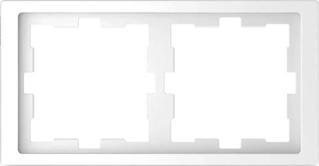Merten Rahmen Abdeckung System Design D-Life 2-fach in Lotosweiß - Bild 1