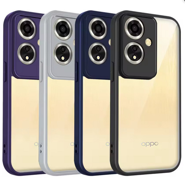 Stoßfeste Silikonhülle für Oppo A79 5G CPH2553 mit matter transparenter Rückseite - Bild 1