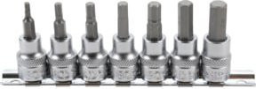 BGS Bit-Einsatz-Satz 7-teilig mit 10 mm Innenvierkant und Innensechskant 3-10 mm in Silber - Bild 1