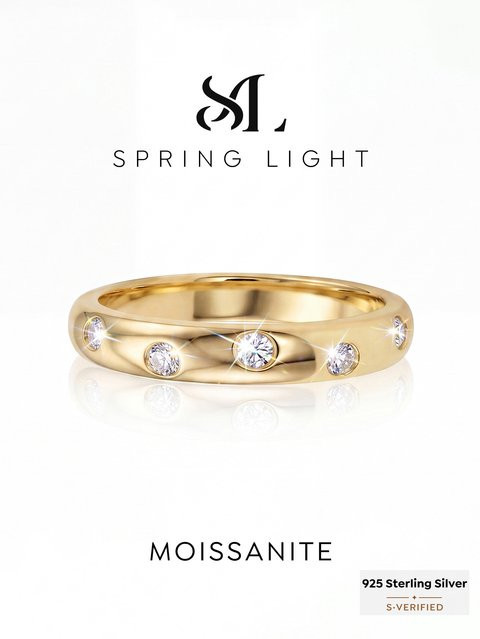 Stylever Ring 925 Silber, Moissanit-Diamant, Damen - Bild 1