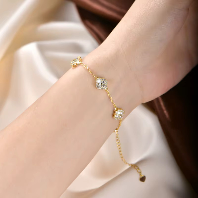RAPRGOLD Armband, Moissanit, 14 Karat Gold gefüllt, Damen - Bild 2