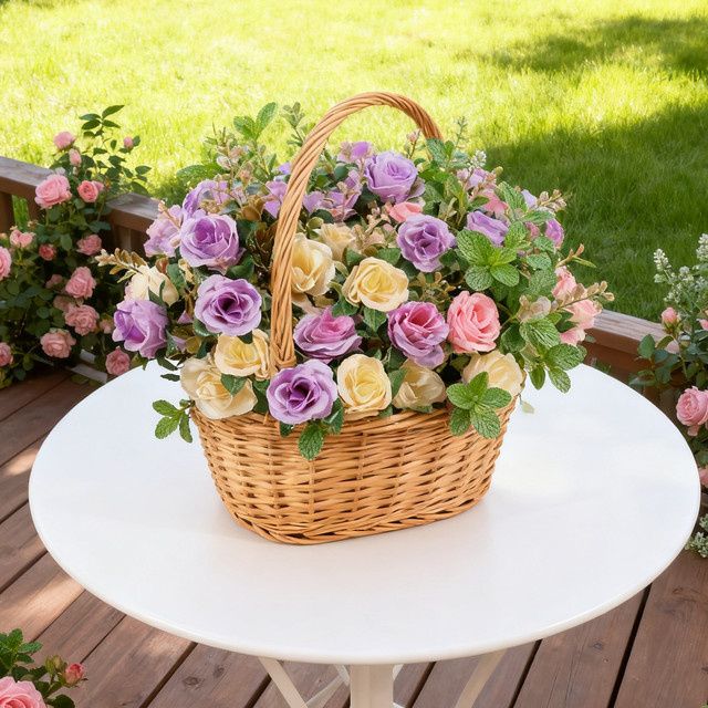 ZQCY Künstliche Seidenrosen in Multicolour für Hochzeiten, Dekorationen und DIY-Geschenke - Bild 1