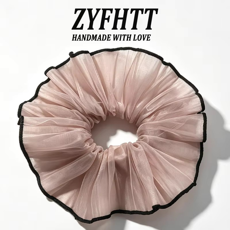 ZYFHTT Scrunchie, 4 Stück, plissierte Haargummis, Damen - Bild 2