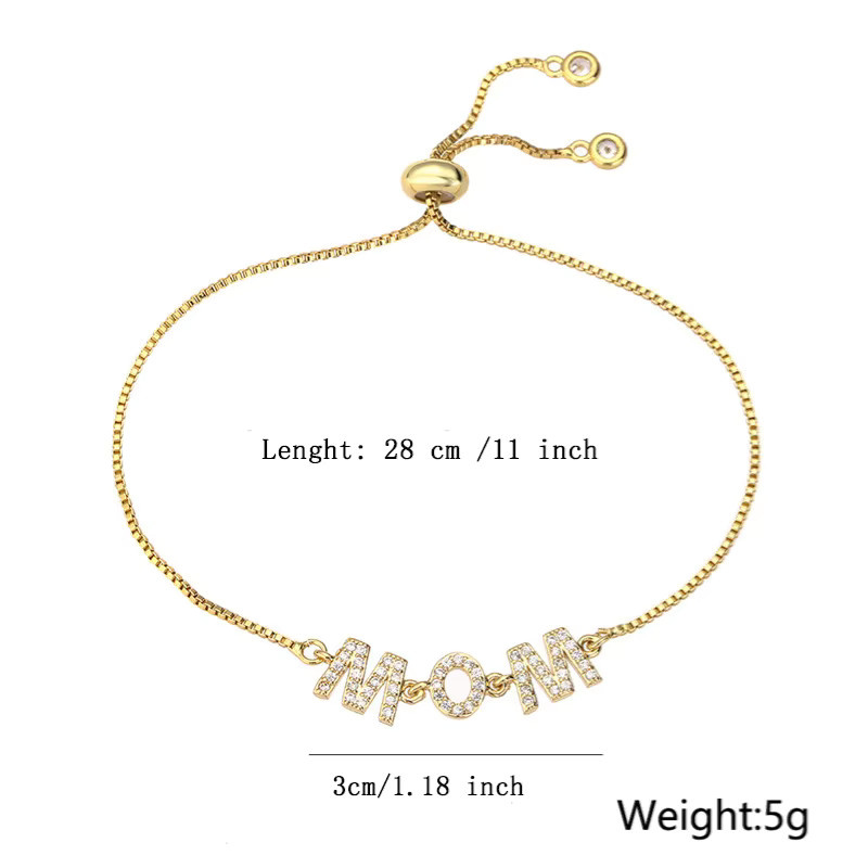 ZAKOL Armband, Buchstabenanhänger, Zirkonia, Gold, Unisex - Bild 3