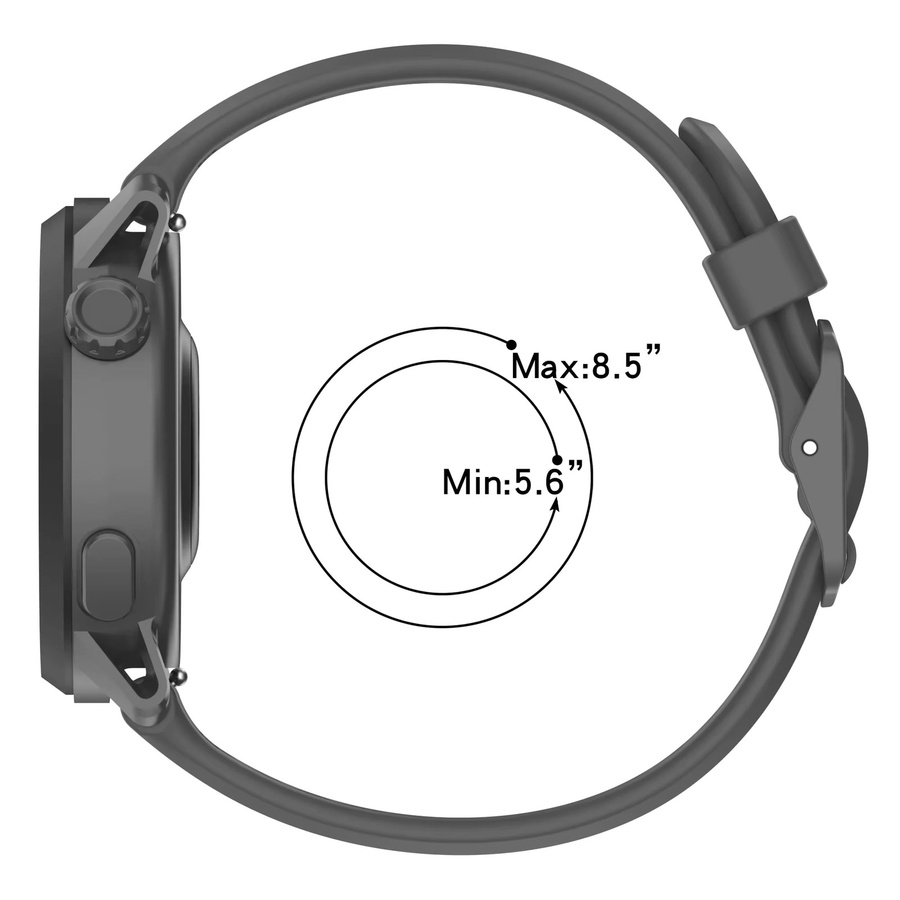 COLMI Armband, Silikon, Schwarz, 20mm, 22mm - Bild 3