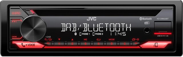 JVC KDDB622BT Autoradio in Schwarz mit Bluetooth, DAB+ und Anschluss für Lenkradfernbedienung - Bild 1