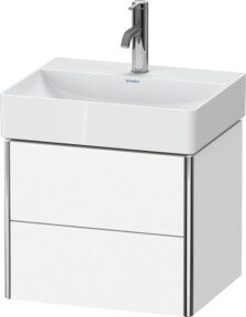 Duravit Waschtischunterschrank Compact XSquare in Weiß mit 2 Schubladen, wandhängend, B/T/H: 48,4 x 39,0 x 39,7 cm - Bild 1