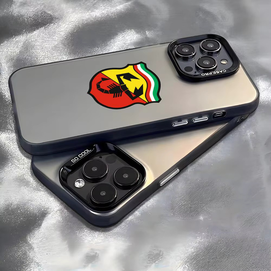 A-Abarth Skorpion Handyhülle für iPhone 11 bis iPhone 17 Pro Max, Stoßfeste Matte Laser Aurora Hülle in Bunt und Schwarz - Bild 2