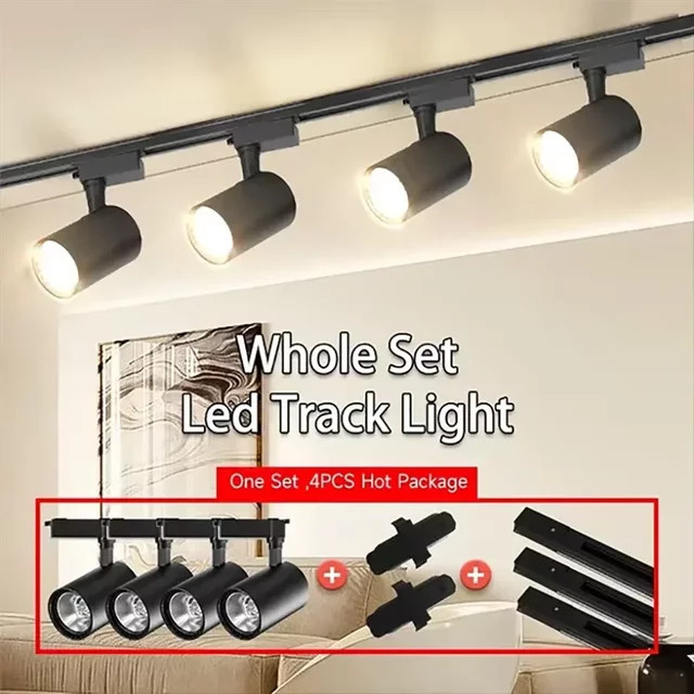 CANMEIJIA COB LED Schienenstrahler in Schwarz für Wohnzimmer und professionelle Ausstellungen - Bild 1