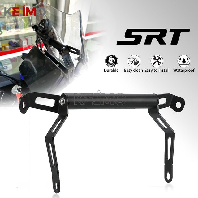 QJMOTOR Motorrad-Handyhalterung und GPS-Navigationshalterung für SRT 900 800 SX 750 SRT 800SX 800X 900X 900SX in Schwarz - Bild 1