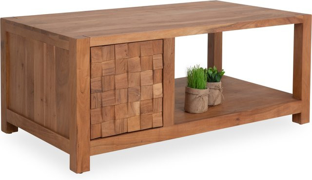 Couchtisch HARPER WANA aus Akazienholz in Braun, rechteckig, B/T/H: 60 x 45 x 50 cm - Bild 1