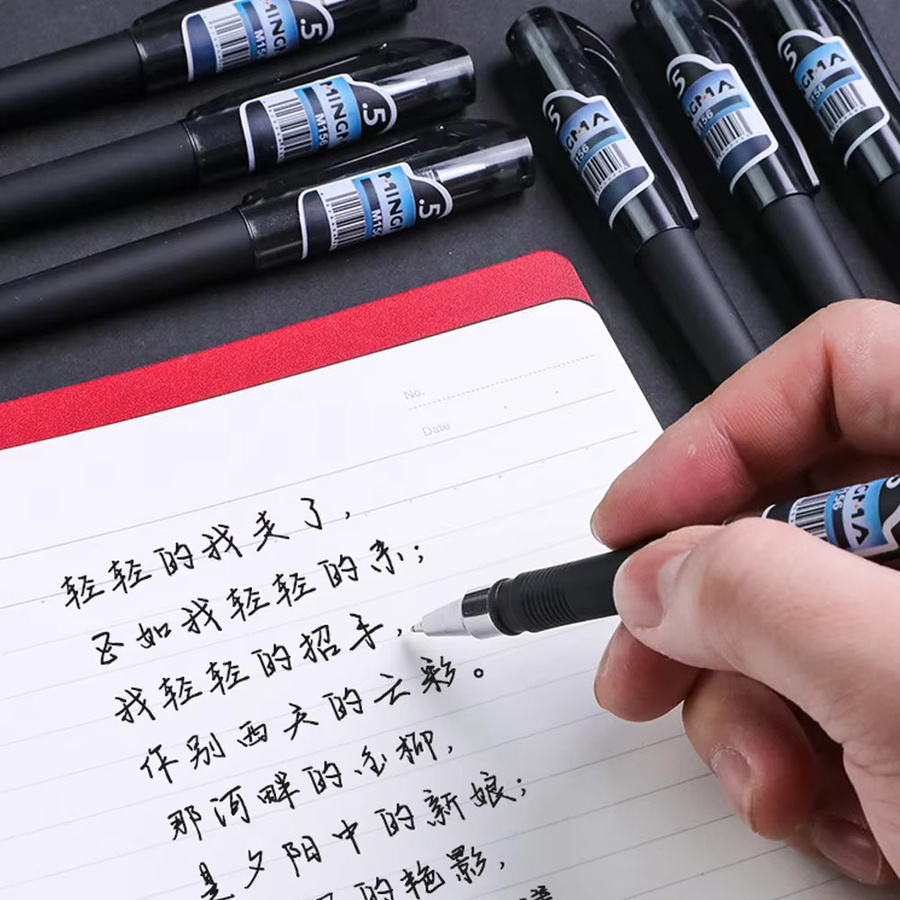 Mini Gelstift Set in Schwarz und Grün, tragbarer kurzer Tintenstift für Schule und Unterschriften - Bild 6