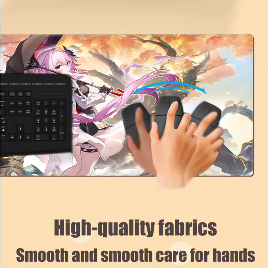 HYBXAXC Gaming Mousepad Honkai Star Rail March 7th Anime Schreibtischunterlage Multicolour - Bild 4