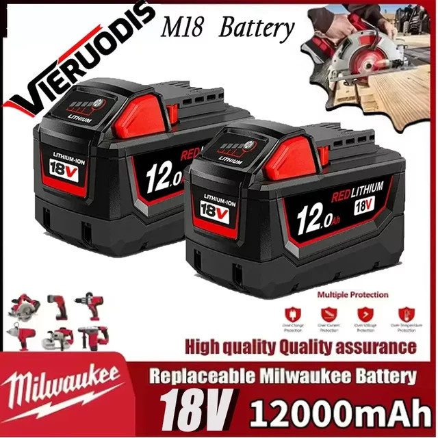 Milwaukee Li-Ion Ersatzakku 18 V mit 12,0 Ah für M18 Akku-Systeme - Bild 1