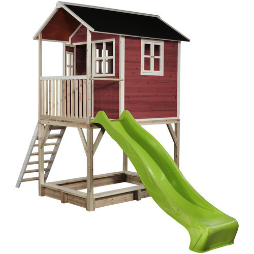EXIT Toys Loft 700 Holzspielhaus in Rot, B/H/T: 190 x 269 x 391 cm - Bild 2