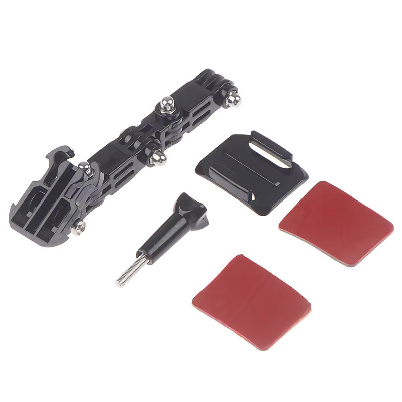 Einstellbares Action Kamera Halter Set für Motorradhelme in Schwarz - Bild 3
