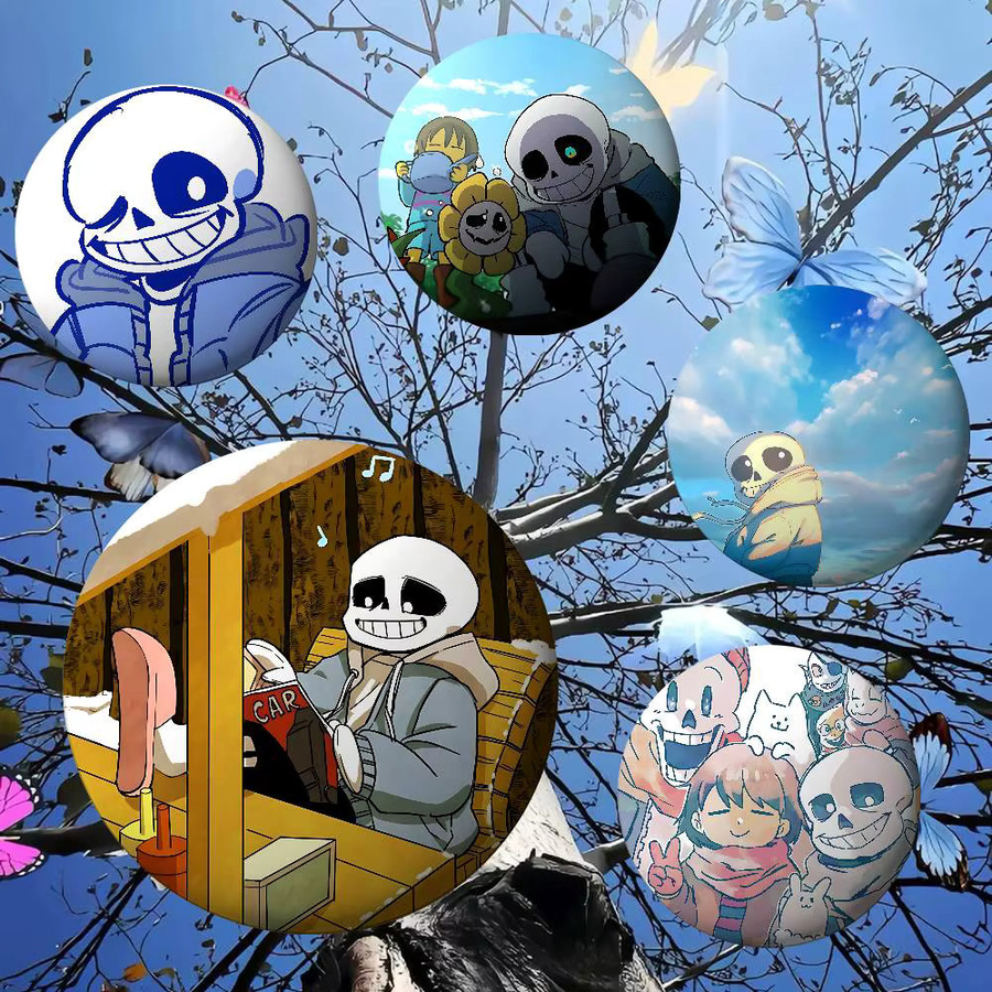 52TOYS Brosche, Metall, Weißblech, H-Undertale Sans Abzeichen - Bild 3