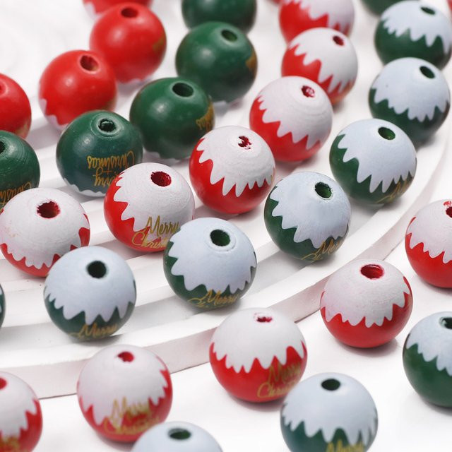 JHNBY Perlenschnüre Holzperlen, Multi-Color, 20mm, Unisex - Bild 1