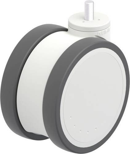 Blickle LKD-PATH 125K-GS10 Kunststoff-Doppelrolle in Grau und Weiß mit einem Rad-Durchmesser von 125 mm und einer Tragfähigkeit von 125 kg - Bild 1