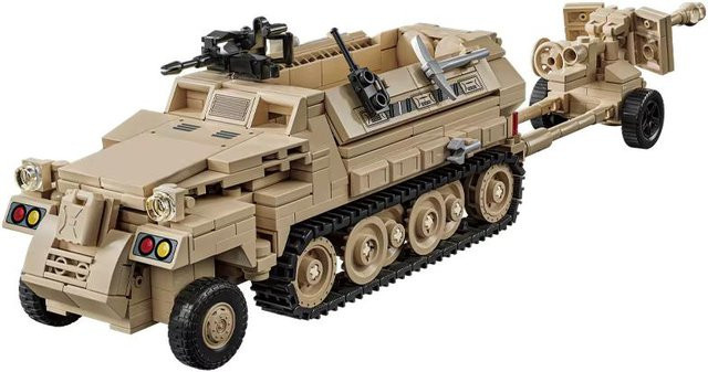 Armee Militär Soldaten SWAT Halbkettenpanzer Fahrzeug Anhänger, Bausteine, ab 14 Jahren - Bild 1