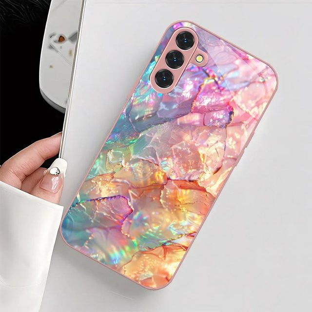 Stoßfeste Handyhülle mit farbigem strukturiertem Muster für Samsung Galaxy S26 S25 S24 S23 S22 S20 FE Ultra Plus in Multicolour - Bild 1