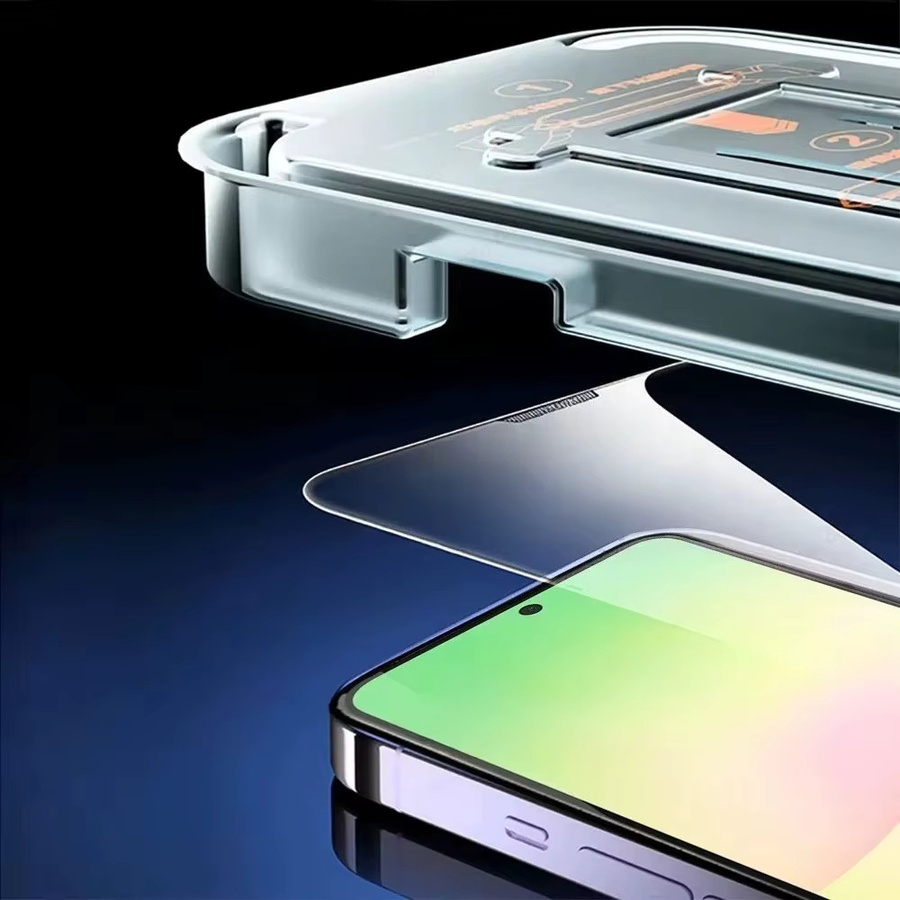 4er-Pack gehärtetes Schutzglas mit Fingerabdruck-Entsperrung für Samsung Galaxy S24 S23 S22 S21 S20 Ultra Plus FE A55 A54 A36 A26 A16 A56 5G in Transparent - Bild 1