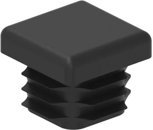 FeNau Einsteckkappe aus Kunststoff für Quadratrohr 20 x 20 mm, Wandstärke 1,5-2,0 mm, Schwarz - Bild 1