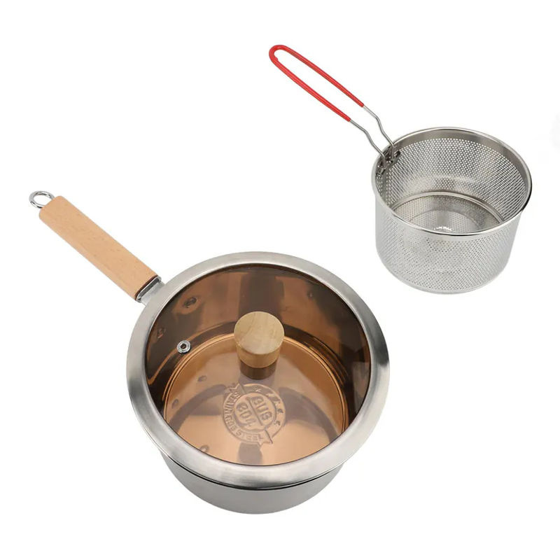 CosyHome Mehrzwecktopf aus Edelstahl mit Deckel und Korb, Grau, 2,5 l - Bild 3