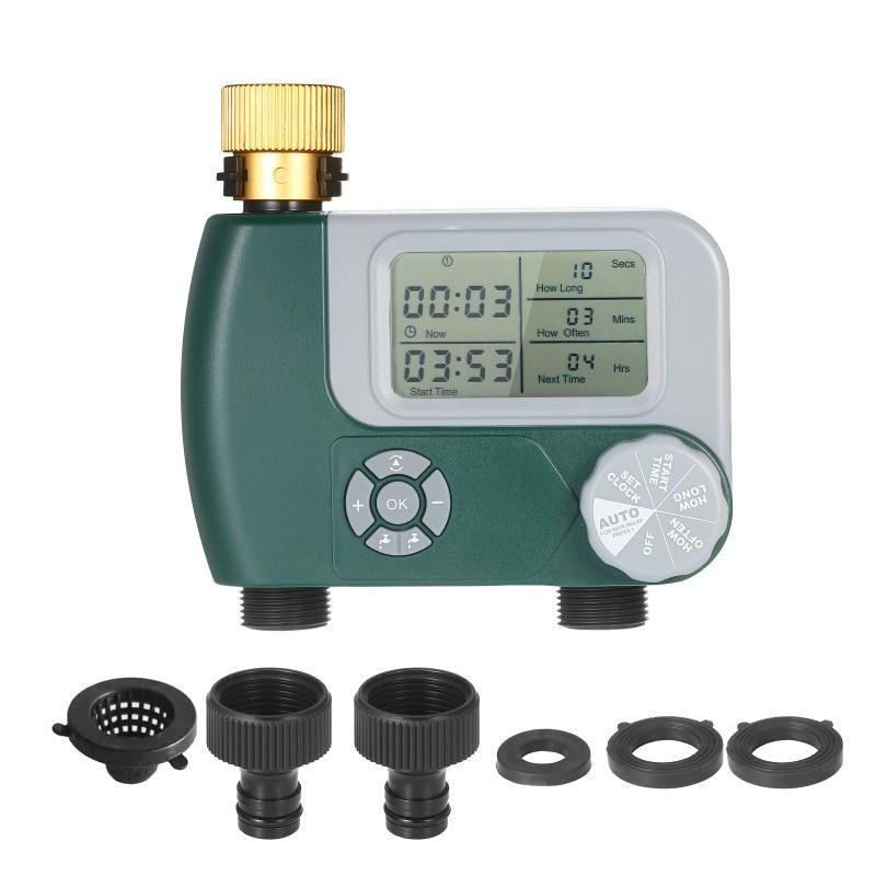 TOMTOP JMS Programmierbarer digitaler Schlauch-Wasserhahn-Timer mit Display, batteriebetriebenes automatisches Bewässerungssystem für den Außenbereich mit US-Wasserhahnanschluss - Bild 3