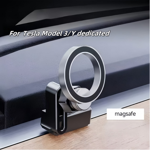 Magnetischer Autotelefonhalter für Tesla Modell 3 und Modell Y in Schwarz - Bild 1