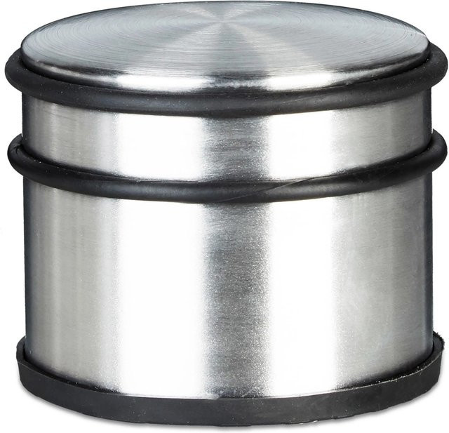Relaxdays Türstopper Edelstahl Silber, rutschfest und schwer, B/T/H: 7,5 x 9,5 x 9,5 cm - Bild 1