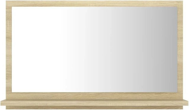 vidaXL Badspiegel Sonoma-Eiche in Beige, B/H/T: 60 x 37 x 10,5 cm - Bild 1
