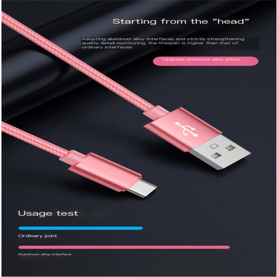 Samsung USB-A auf USB-C Datenkabel in Blau, nylon geflochtenes Schnellladekabel für Android-Geräte und Handys - Bild 4