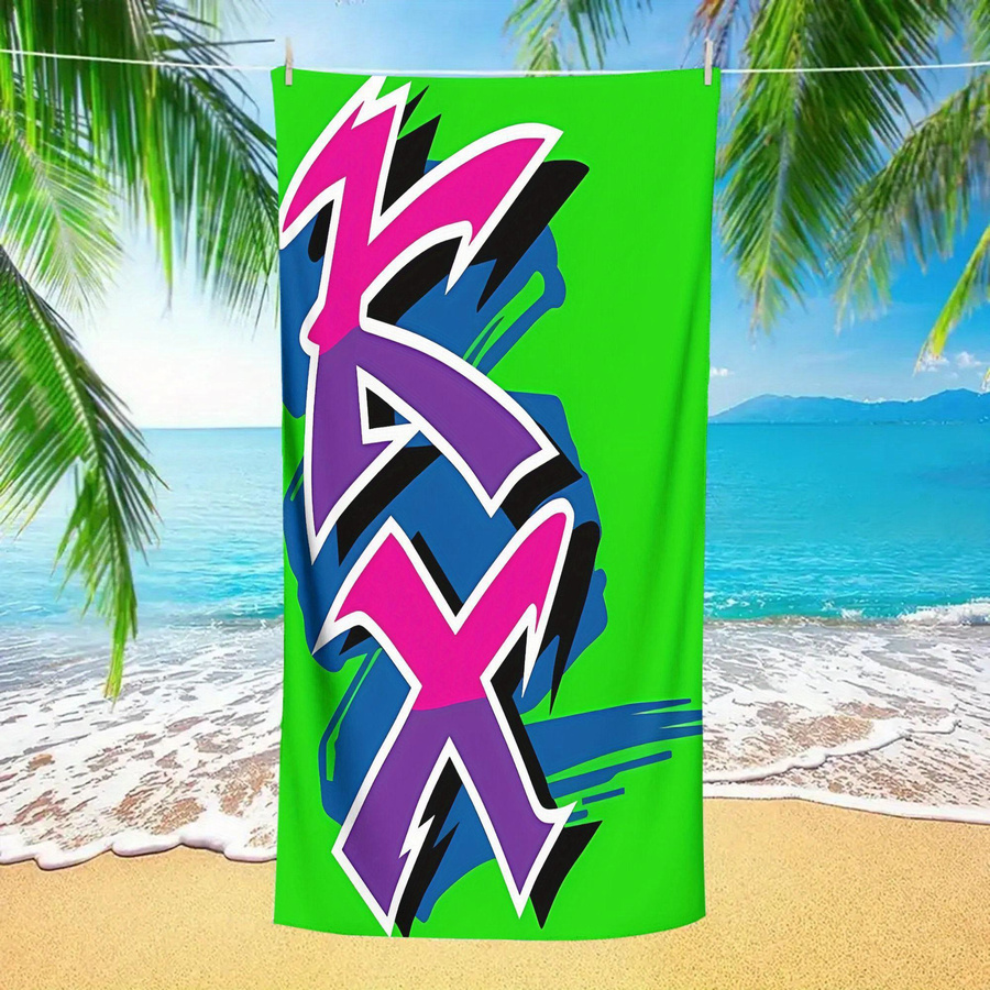 KAX Graffiti Strandtuch aus weicher Mikrofaser in Multicolor, Breite: 40 cm, Höhe: 60 cm - Bild 4