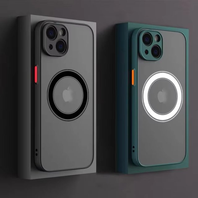 CYYWN Matte magnetische Hülle für iPhone 11 bis iPhone 17 Pro Max Translucent Cover in Schwarz und Transparent - Bild 1