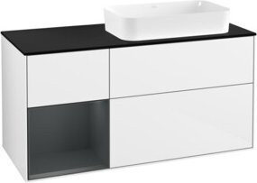 V&B Waschtischunterschrank Finion mit Wandbeleuchtung, Farbe: Weiß lackiert, B/T/H: 120 x 60 x 60 cm - Bild 1