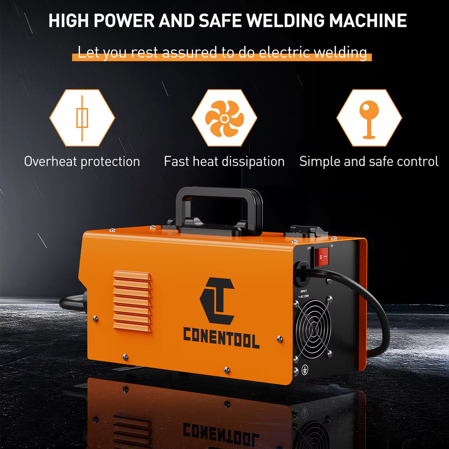 CONENTOOL 220A Inverter-Schweißgerät MMA Elektroschweißmaschine mit IGBT-Technik in Orange - Bild 6