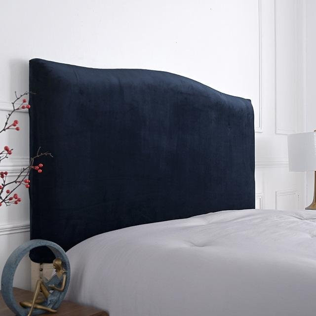 Yiran Furniture Queen-Kopfteilbezug aus Samt, elastisch und waschbar, B: 180 cm, H: 65-75 cm - Bild 1